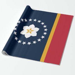Papel De Regalo Mississippi: La bandera del estado de Magnolia