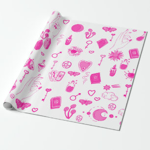 Papel De Regalo místico mágico rosa