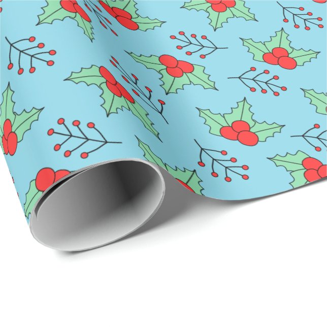 Papel De Regalo Mistletoe (Esquina del rollo)