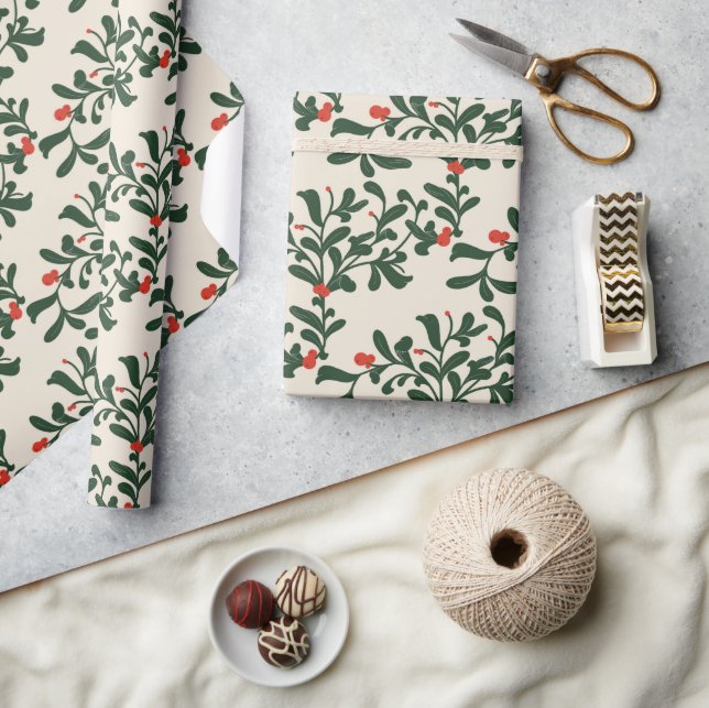 Papel De Regalo Mistletoe (Artesanía)