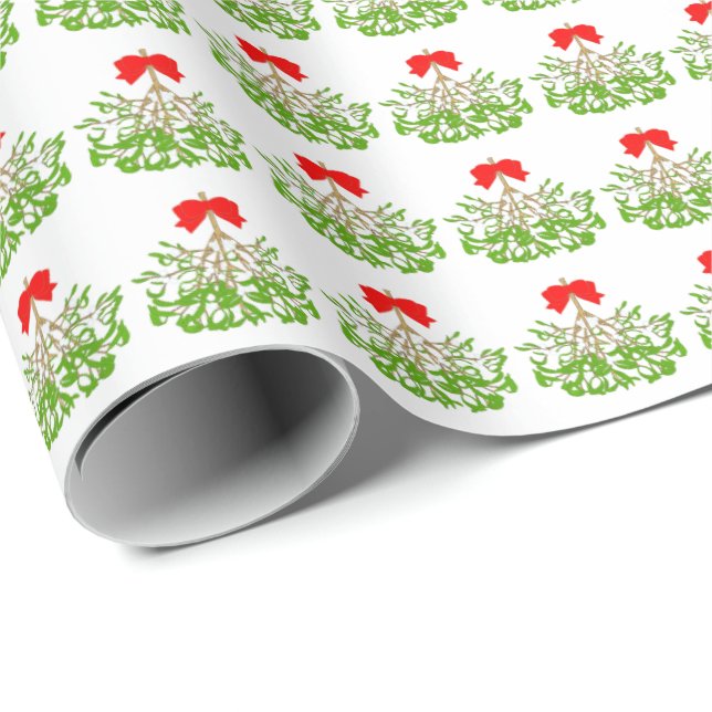 Papel De Regalo Mistletoe (Esquina del rollo)