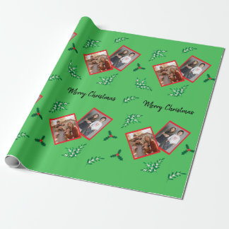 Papel De Regalo Mistletoe y Holly Berries 2 fotos