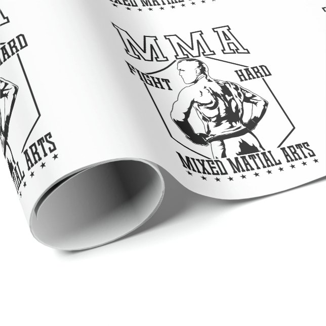 Papel De Regalo MMA "Fight Hard" Kämpfer (Esquina del rollo)
