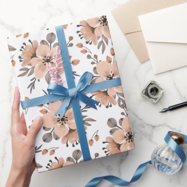 Papel De Regalo Mocha Bloom (Regalar)