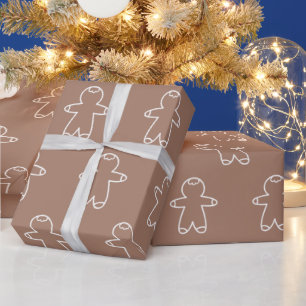 Papel De Regalo Mocha Mousse Beige Gingerbread Man A47B67