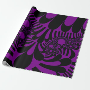 Papel De Regalo Mod morado y negro