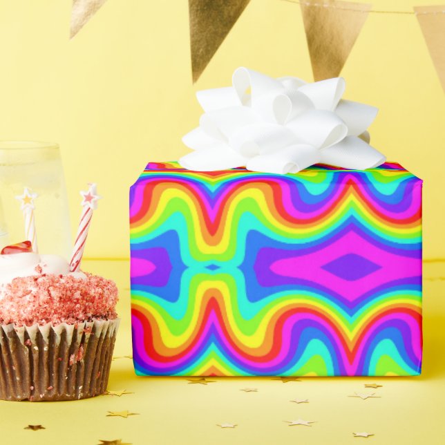 Papel De Regalo Mod Rainbow 2 (Fiesta de cumpleaños )