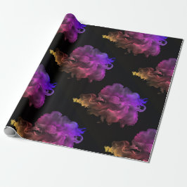 Papel De Regalo Moda artística abstracta acuarela negra