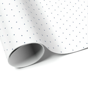 Papel De Regalo Moda azul marino blanco minúsculo patrón de puntos