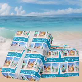 Papel De Regalo Moda Azul Mele Kalikimaka Navidades fotográficos