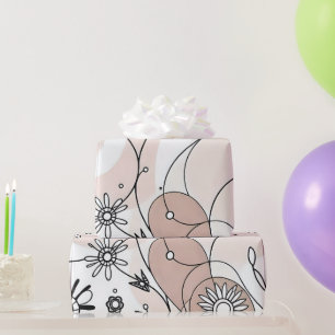 Papel De Regalo Moda Boho moderna Resumen Decoración marrón