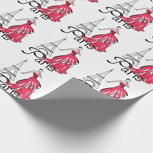 Papel De Regalo Moda de París (Esquina)