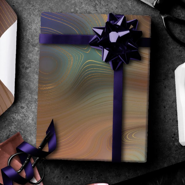 Papel De Regalo Moda Earthy Strata | Agante natural de piedra de c (Subido por el creador)