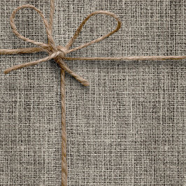 Papel De Regalo Moda Elegante Burlap Realista Rústico Taupe Boda