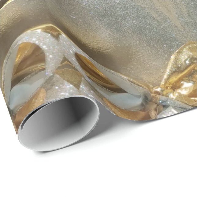 Papel De Regalo Moda elegante de la falsa escritura del Relieve (Esquina del rollo)