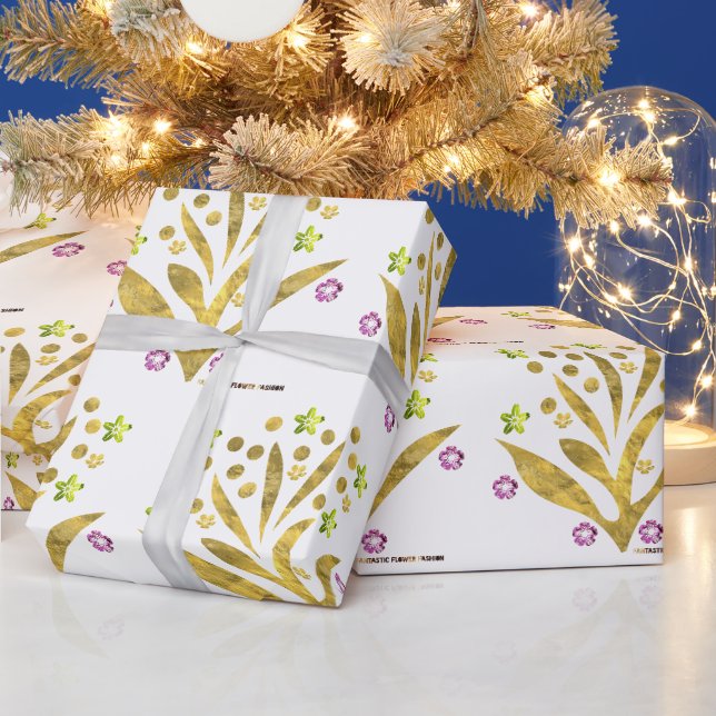 Papel De Regalo Moda floral fantástica (Vacaciones)