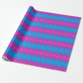 Papel De Regalo Moda Giftwrap Roll: Púrpura, Rosa, Azul Chevrons