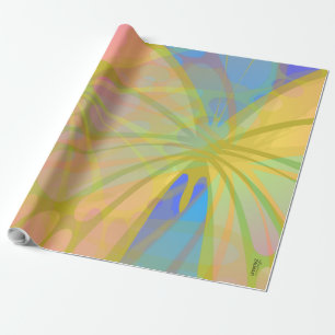 Papel De Regalo Moda Mariposa de Oro Bleu Peach