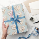 Papel De Regalo Moda Mint Green White Hearts Bows Bridal Shower<br><div class="desc">Moda Mint Green White Hearts and Bows Birthday Bridal Shower Boda</div>