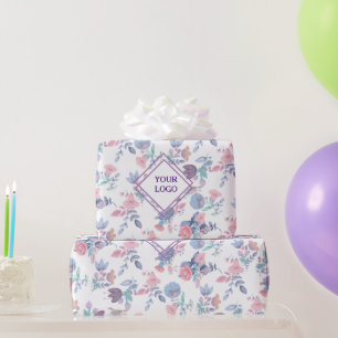 Papel De Regalo Moda moderna acuarela Hidrangeas azules Floral