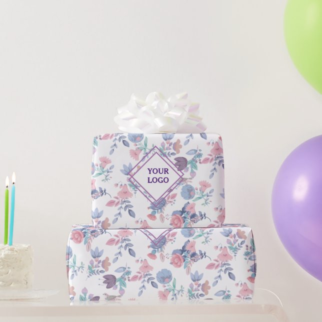 Papel De Regalo Moda moderna acuarela Hidrangeas azules Floral (Regalos de fiesta)