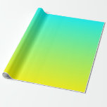 Papel De Regalo moda moderna color turquesa amarillo verde oscuro<br><div class="desc">Romántica suite de invitaciones a bodas amarillo y verde oscuro verano y favores de boda amarillo turquesa y verde.</div>