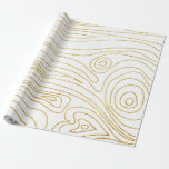 Papel De Regalo Moda moderna del patrón de plank de madera dorada<br><div class="desc">Patrón de plank de madera dorada y blanca Moda Regalo moderno.</div>