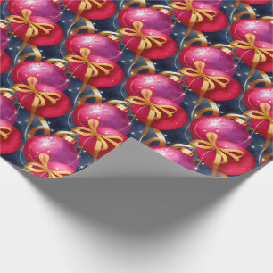 Papel De Regalo Moda Navidades de lujo acuarela Purple Bauble