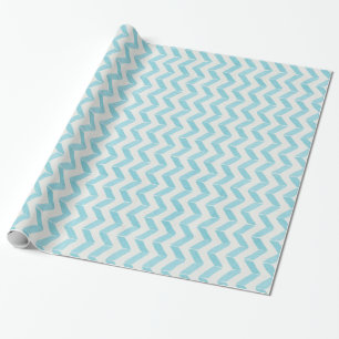 Papel De Regalo Moda Pastel turquesa Personalizado Chevron Monogra