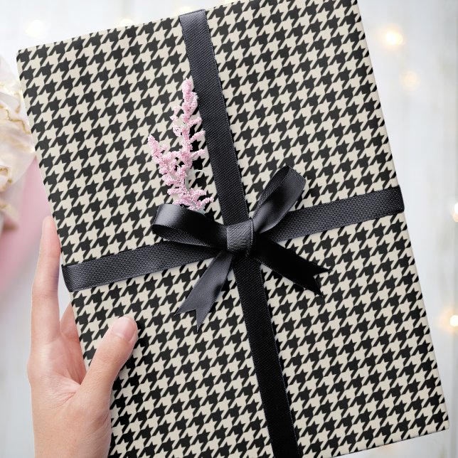 Papel De Regalo Moda Patrón de gallo negro fuera de blanco cumplea (Subido por el creador)