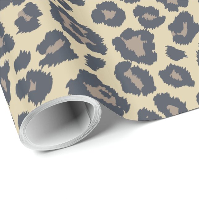 Papel De Regalo Moda Patrón de impresión de leopardo Beige (Esquina del rollo)