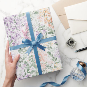 Papel De Regalo Moda Peach Lilac Lavender Boda Floral