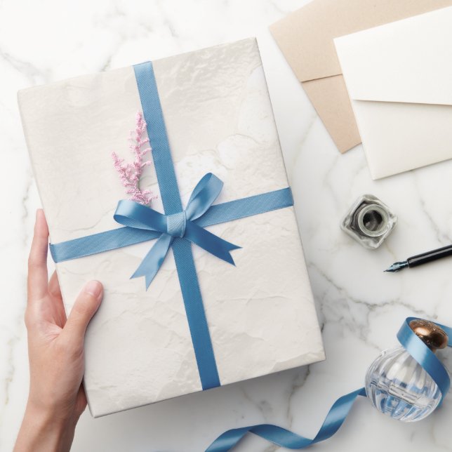 Papel De Regalo Moda Pearl Ivory White Boda (Regalar)