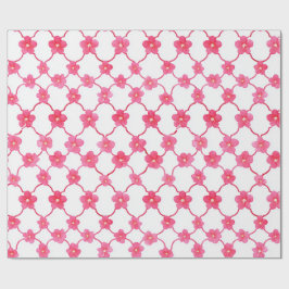 Papel De Regalo Moda Preppy Flores rosadas Ditsy