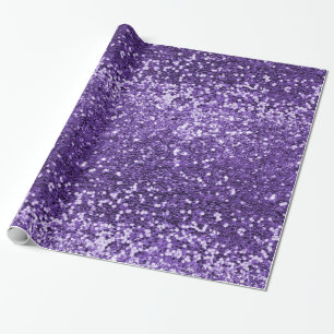 Papel De Regalo Moda Purple Purpurina Sparkle Luxury