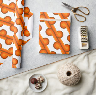 Papel De Regalo Moda Retro Funky Abstract Waves Art Pattern