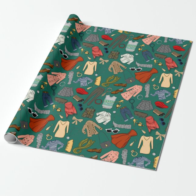 Papel De Regalo Moda/ropa (Desenrollado)