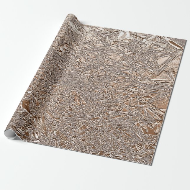 Papel De Regalo Moda Rosa Oscuro Oro Y Crema (Desenrollado)
