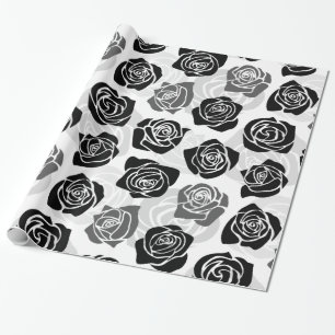 Papel De Regalo Moda Rosas negras y blancas ventilatorias