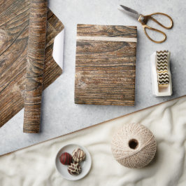 Papel De Regalo Moda Rústica de la Madera