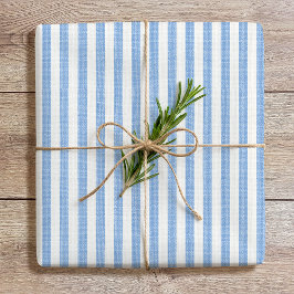 Papel De Regalo Moda simple Aspecto de línea patrón rayado Azul Bl