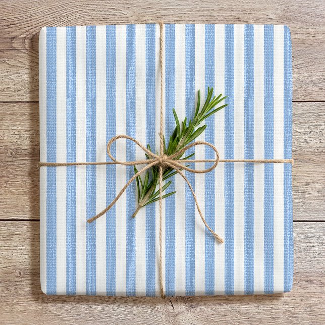 Papel De Regalo Moda simple Aspecto de línea patrón rayado Azul Bl (Subido por el creador)