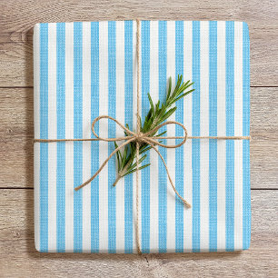 Papel De Regalo Moda simple Aspecto de línea patrón rayado Azul cl