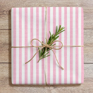 Papel De Regalo Moda simple Aspecto de línea Patrón rayado Blanco