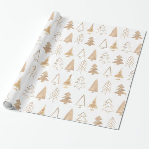 Papel De Regalo Moda simple moderna Árboles navideños