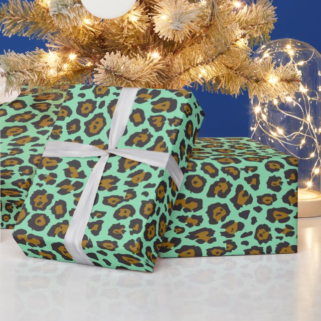 Papel De Regalo Modalidad moderna de estampado de animales leopard (Vacaciones)