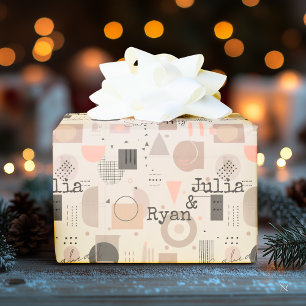 Papel De Regalo Modalidades geométricas minimalistas con diseño mo