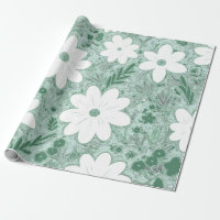Modelación de la margarita blanca Shabby Chic Gree