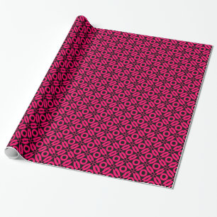 Papel De Regalo Modelo 02 del estilo del edredón - rojo de neón