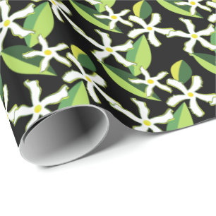 Papel De Regalo Modelo abstracto floral retro del jazmín